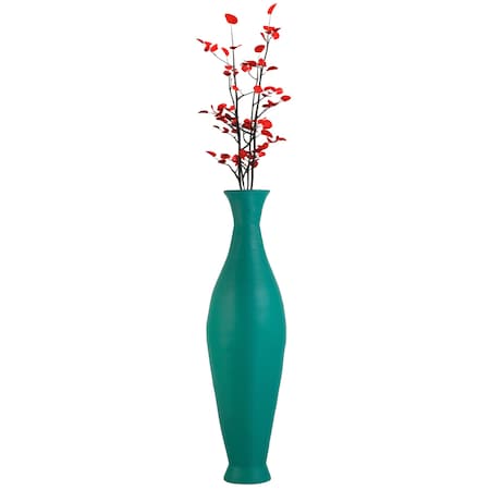 Uniquewise Modern Decorative Bamboo Floor Flower Vase for Living Room, Entryway or Dining, 43 Inch Green QI004206.L.GN